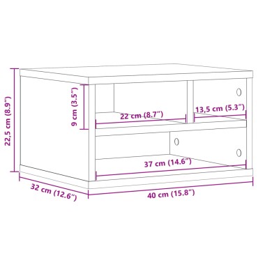 vidaXL Βάση Εκτυπωτή Γκρι Σκυρ. 40x32x22,5 εκ. από Επεξεργασμένο Ξύλο