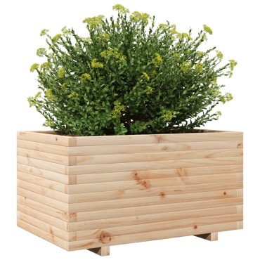 vidaXL Ζαρντινιέρα Κήπου 90x60x49,5 εκ από Μασίφ Ξύλο Πεύκου