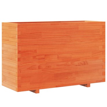 vidaXL Ζαρντινιέρα Καφέ Κεριού 110x40x72,5 εκ. από Μασίφ Ξύλο Πεύκου