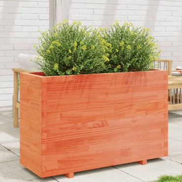 vidaXL Ζαρντινιέρα Καφέ Κεριού 110x40x72,5 εκ. από Μασίφ Ξύλο Πεύκου
