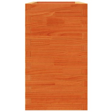 vidaXL Ζαρντινιέρα Καφέ Κεριού 110x40x72,5 εκ. από Μασίφ Ξύλο Πεύκου