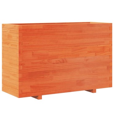 vidaXL Ζαρντινιέρα Καφέ Κεριού 110x40x72,5 εκ. από Μασίφ Ξύλο Πεύκου