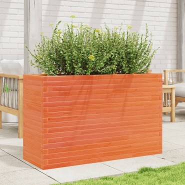 vidaXL Ζαρντινιέρα Καφέ Κεριού 110x40x68,5 εκ. από Μασίφ Ξύλο Πεύκου