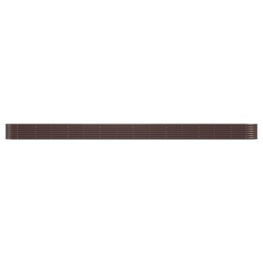 vidaXL Ζαρντινιέρα Καφέ 620x80x36 εκ. Ατσάλι με Ηλεκτρ. Βαφή Πούδρας