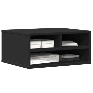 vidaXL Βάση Εκτυπωτή Μαύρη 49x40x22,5 εκ. από Επεξεργασμένο Ξύλο