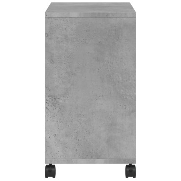 vidaXL Βοηθητικό Τραπέζι με Ρόδες Γκρι Σκυρ 50x30x55cm Επεξ. Ξύλο 1 τεμ.