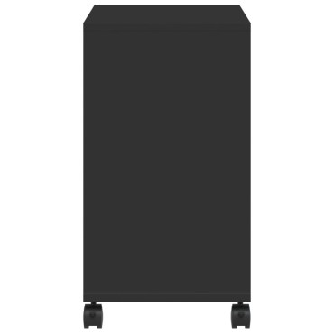 vidaXL Βοηθητικό Τραπέζι με Ρόδες Μαύρο 50x30x55cm Επεξ. Ξύλο 1 τεμ.