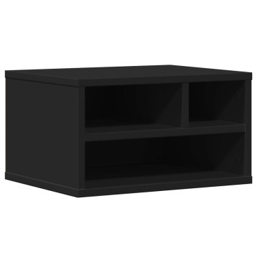 vidaXL Βάση Εκτυπωτή Μαύρη 40x32x22,5 εκ. από Επεξεργασμένο Ξύλο