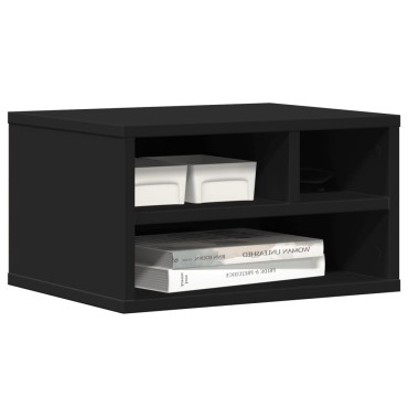 vidaXL Βάση Εκτυπωτή Μαύρη 40x32x22,5 εκ. από Επεξεργασμένο Ξύλο