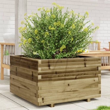 vidaXL Ζαρντινιέρα Κήπου 80x80x49,5 εκ. από Εμποτισμένο Ξύλο Πεύκου