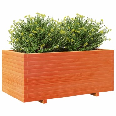vidaXL Ζαρντινιέρα Καφέ Κεριού 110x60x49,5 εκ. από Μασίφ Ξύλο Πεύκου