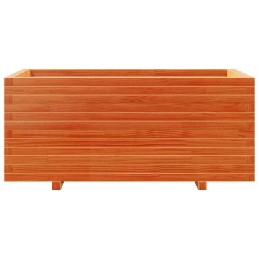 vidaXL Ζαρντινιέρα Καφέ Κεριού 110x60x49,5 εκ. από Μασίφ Ξύλο Πεύκου