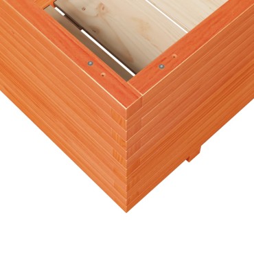 vidaXL Ζαρντινιέρα Καφέ Κεριού 110x60x49,5 εκ. από Μασίφ Ξύλο Πεύκου