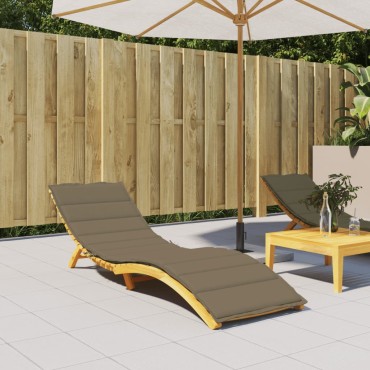 vidaXL Μαξιλάρι Ξαπλώστρας Taupe 200x50x4cm Ύφασμα