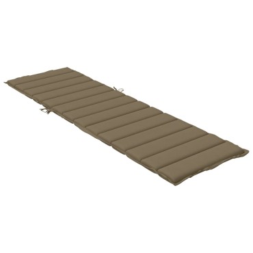 vidaXL Μαξιλάρι Ξαπλώστρας Taupe 200x50x4cm Ύφασμα