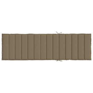 vidaXL Μαξιλάρι Ξαπλώστρας Taupe 200x50x4cm Ύφασμα