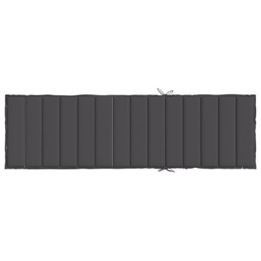 vidaXL Μαξιλάρι Ξαπλώστρας Ανθρακί Μελανζέ 200x50x4cm από Ύφασμα