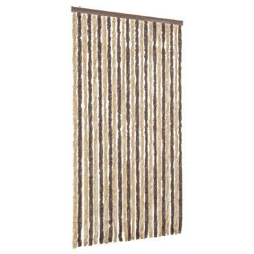 vidaXL Σήτα Εντόμων Σκούρο Καφέ / Μπεζ 100 x 220 εκ. από Σενίλ