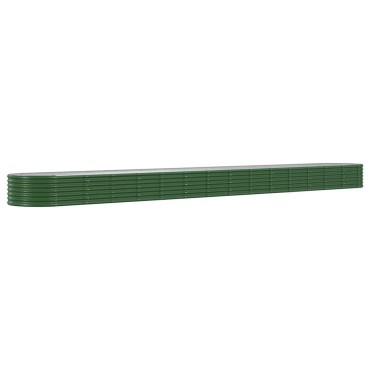 vidaXL Ζαρντινιέρα Πράσινη 620x80x36 εκ Ατσάλι με Ηλεκτρ. Βαφή Πούδρας