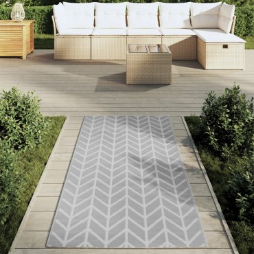 vidaXL Χαλί εξωτερικού χώρου ARAKIL γκρι 80x150 cm PP