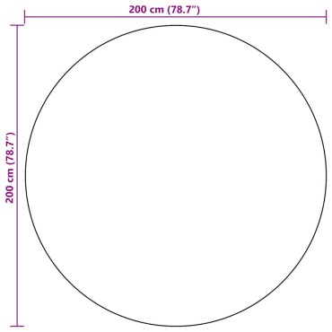 vidaXL Χαλί εξωτερικού χώρου ARAKIL Μαύρο Ø200 cm PP