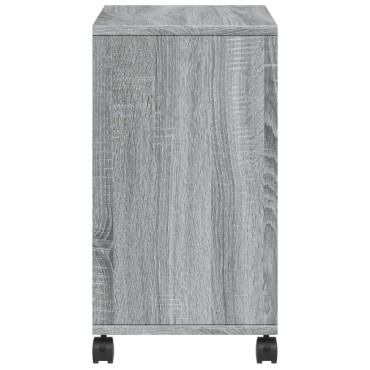 vidaXL Βοηθητικό Τραπέζι με Ρόδες Γκρι Sonoma 50x30x55cm Επεξ. Ξύλο 1 τεμ.