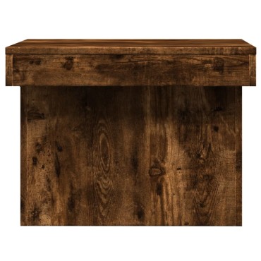 vidaXL Τραπεζάκι Σαλονιού Καπνιστή Δρυς 80x55x40cm Επεξεργ. Ξύλο 1 τεμ.