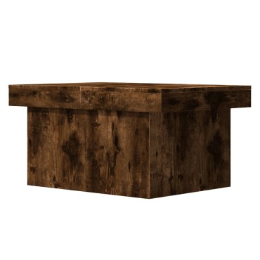 vidaXL Τραπεζάκι Σαλονιού Καπνιστή Δρυς 80x55x40cm Επεξεργ. Ξύλο 1 τεμ.