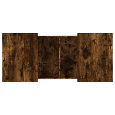 vidaXL Τραπεζάκι Σαλονιού Καπνιστή Δρυς 80x55x40cm Επεξεργ. Ξύλο 1 τεμ.