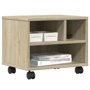 vidaXL Βάση Εκτυπωτή με Ρόδες Sonoma Δρυς 41x32x34,5 εκ.