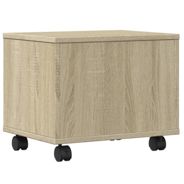 vidaXL Βάση Εκτυπωτή με Ρόδες Sonoma Δρυς 41x32x34,5 εκ.