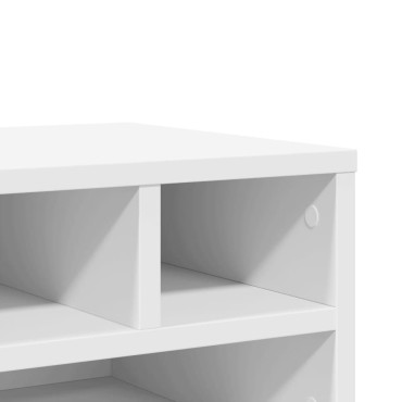 vidaXL Βάση Εκτυπωτή Λευκή 40x32x22,5 εκ. από Επεξεργασμένο Ξύλο