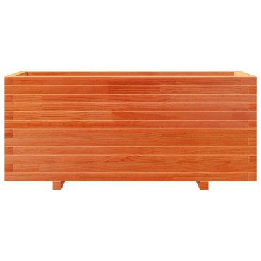vidaXL Ζαρντινιέρα Καφέ Κεριού 110x40x49,5 εκ. από Μασίφ Ξύλο Πεύκου