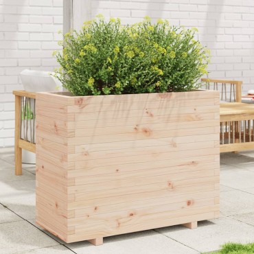 vidaXL Ζαρντινιέρα Κήπου 90x40x72,5 εκ από Μασίφ Ξύλο Πεύκου