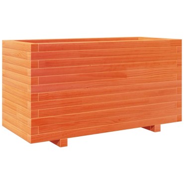 vidaXL Ζαρντινιέρα Καφέ Κεριού 90x40x49,5 εκ. από Μασίφ Ξύλο Πεύκου