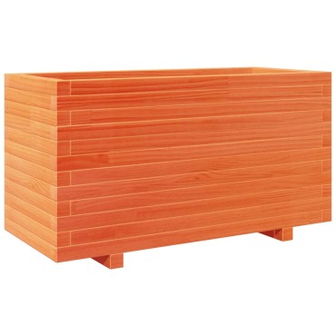 vidaXL Ζαρντινιέρα Καφέ Κεριού 90x40x49,5 εκ. από Μασίφ Ξύλο Πεύκου