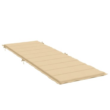 vidaXL Μαξιλάρι Ξαπλώστρας Μπεζ 186x58x4cm Ύφασμα