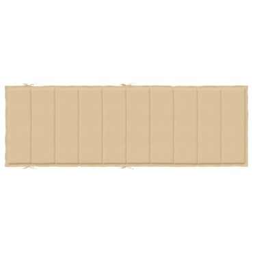 vidaXL Μαξιλάρι Ξαπλώστρας Μπεζ 186x58x4cm Ύφασμα