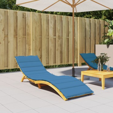 vidaXL Μαξιλάρι Ξαπλώστρας Μπλε 200x50x4cm Ύφασμα
