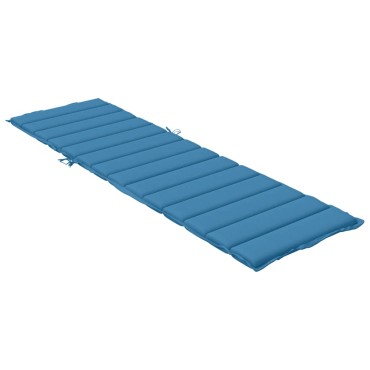 vidaXL Μαξιλάρι Ξαπλώστρας Μπλε 200x50x4cm Ύφασμα