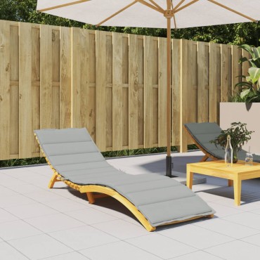 vidaXL Μαξιλάρι Ξαπλώστρας Ανοιχτό Γκρι 200x60x4cm Ύφασμα