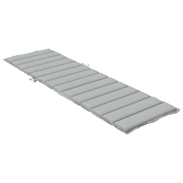vidaXL Μαξιλάρι Ξαπλώστρας Ανοιχτό Γκρι 200x60x4cm Ύφασμα