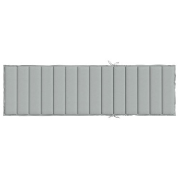 vidaXL Μαξιλάρι Ξαπλώστρας Ανοιχτό Γκρι 200x60x4cm Ύφασμα