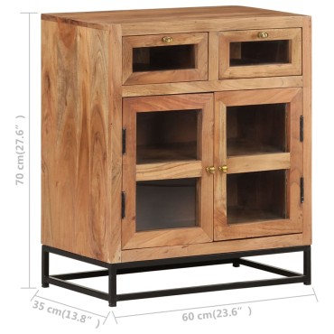 vidaXL Ντουλάπι 60x35x70cm από Μασίφ Ξύλο Ακακίας 1 τεμ.