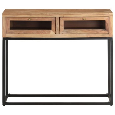 vidaXL Τραπέζι Κονσόλα 90x35x76cm από Μασίφ Ξύλο Ακακίας 1 τεμ.