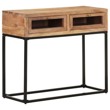 vidaXL Τραπέζι Κονσόλα 90x35x76cm από Μασίφ Ξύλο Ακακίας 1 τεμ.