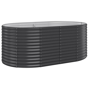 vidaXL Ζαρντινιέρα Ανθρακί 175x100x68εκ Ατσάλι με Ηλεκτρ. Βαφή Πούδρας
