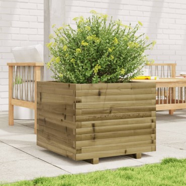 vidaXL Ζαρντινιέρα Κήπου 60x60x49,5 εκ. από Εμποτισμένο Ξύλο Πεύκου