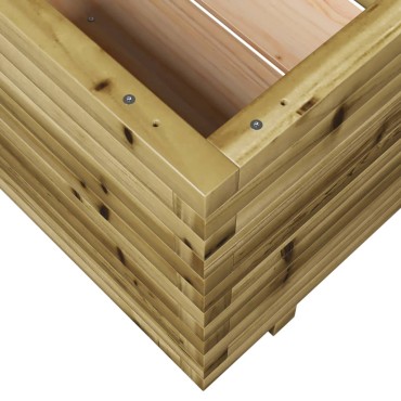 vidaXL Ζαρντινιέρα Κήπου 60x60x49,5 εκ. από Εμποτισμένο Ξύλο Πεύκου