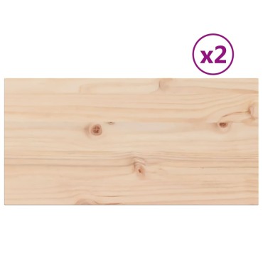 vidaXL Επιφάνειες Τραπεζιού Ορθογώνιες 2 τεμ. 60x30x1,7cm Μασίφ Πεύκο